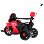 Elektrická motorka s ovládaciou tyčou - červená